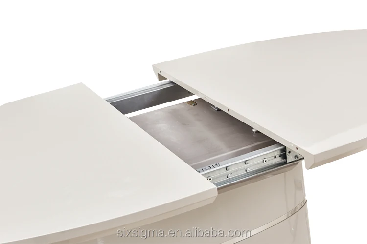 most popular high glossy extension wooden rectangle shape dining table sets