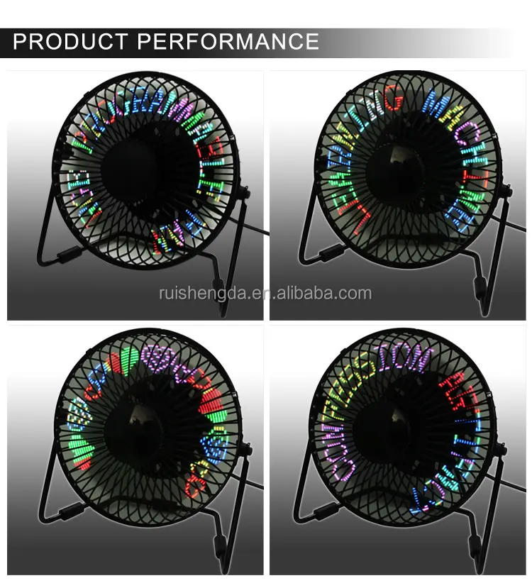 
Desktop Programmable LED Message Fan USB LED Fan with Text Display Advertising For PC Laptop Gadget Gift 