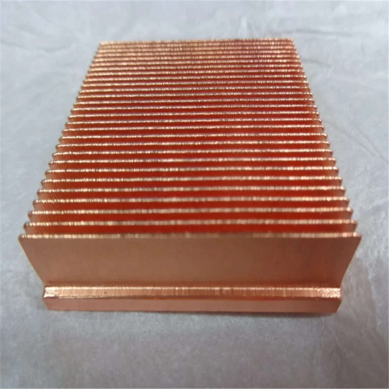 CNC machining copper heat fin radiator