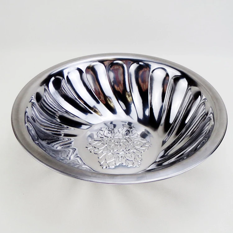 Africa market Stainless steel multiple deep oil basin with lid, big food mixing bowl, new decoration design