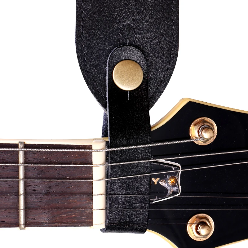 Wholesale High Quality Ethical Polyester Acoustic Custom Guitar Strap with PU Leather End