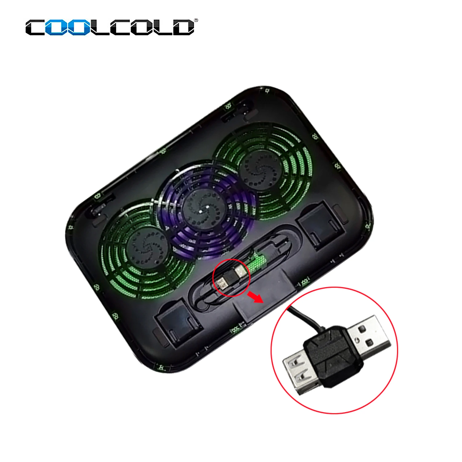 Coolcold Горячая продажа 5v usb ноутбук кулер портативный супер тонкий 14-дюймовый охлаждающий вентилятор