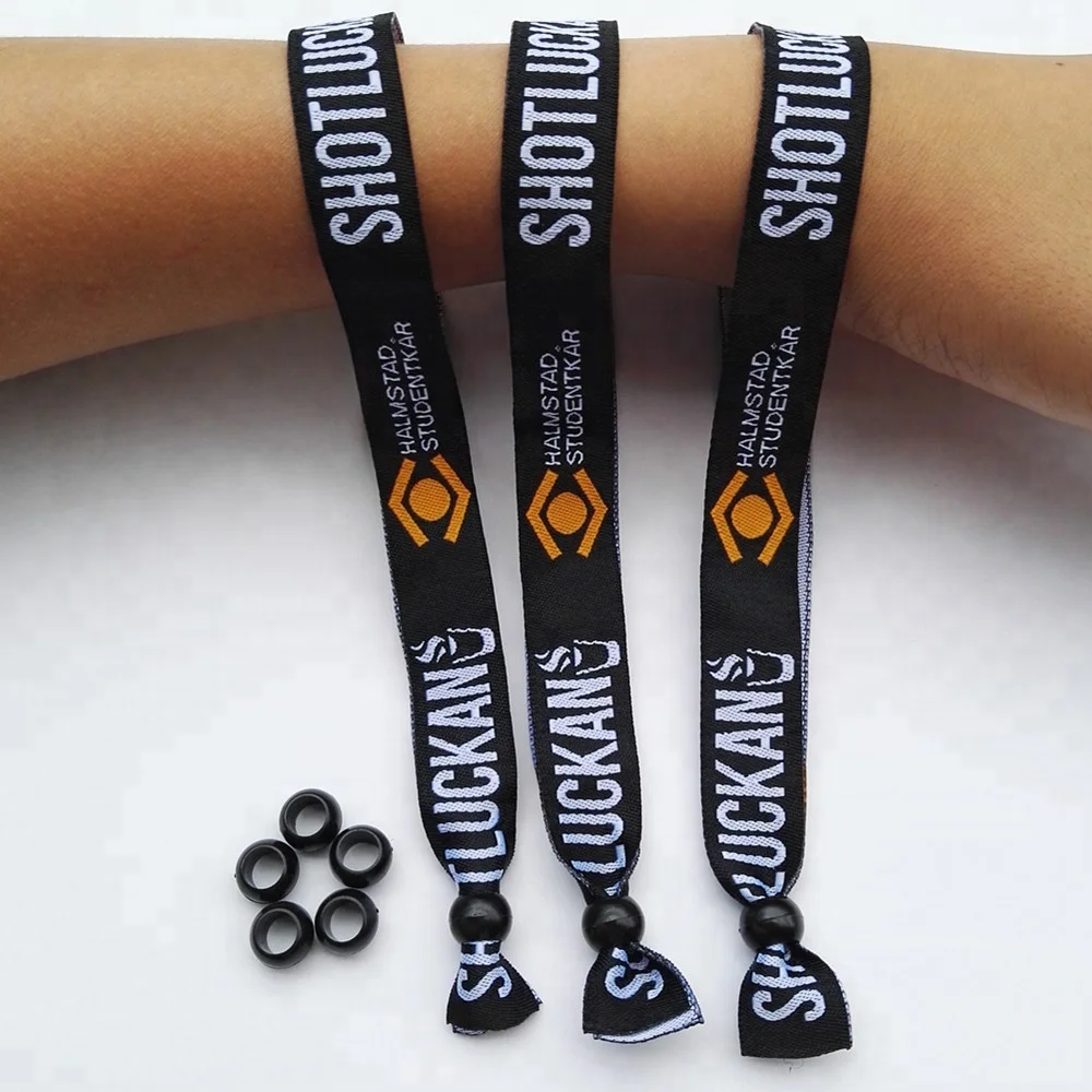Eco-friendly polyester custom fabric wristband for events