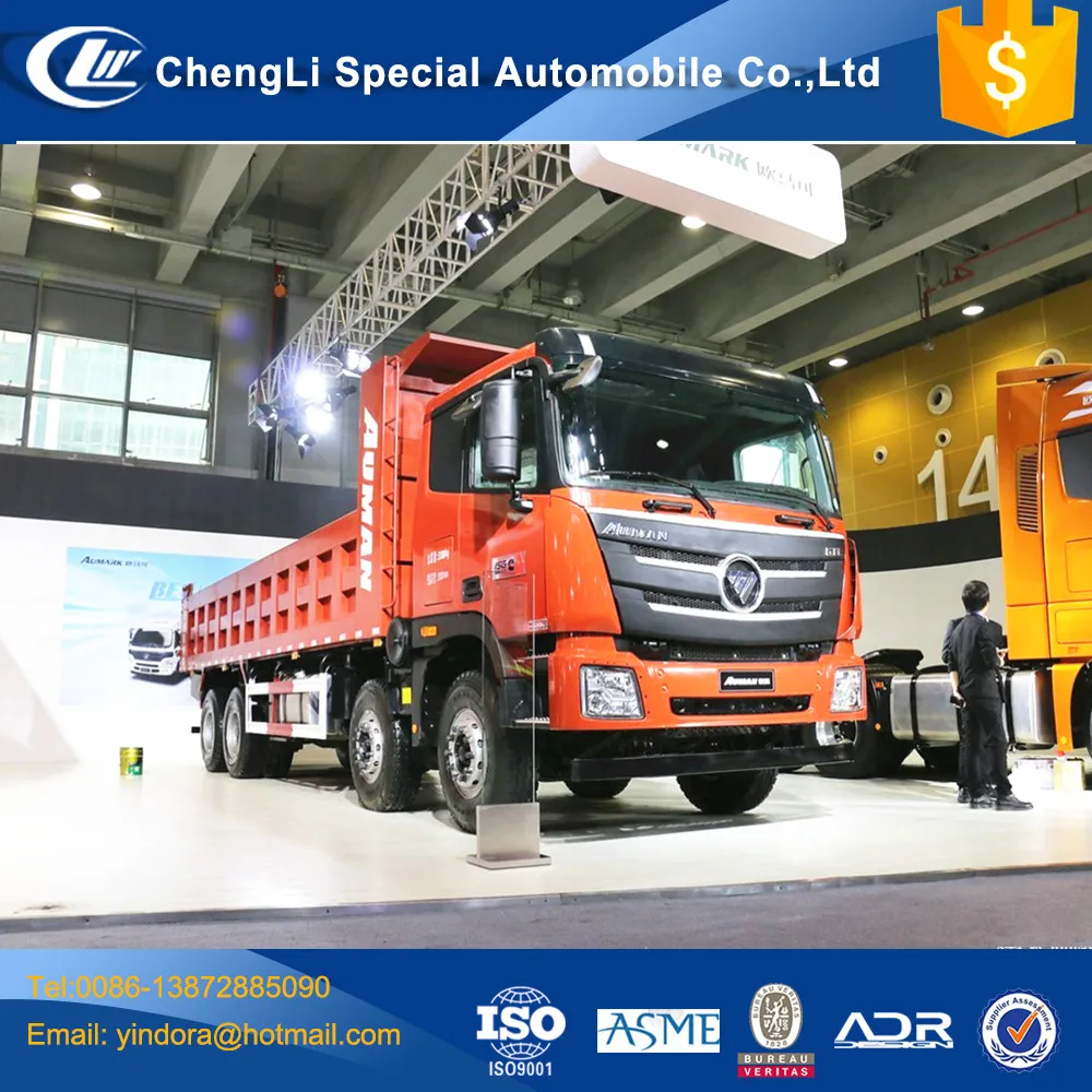 Hydraulic Cylinder 28 Cubic Meters Foton 12 Wheel Sand Dump Truck