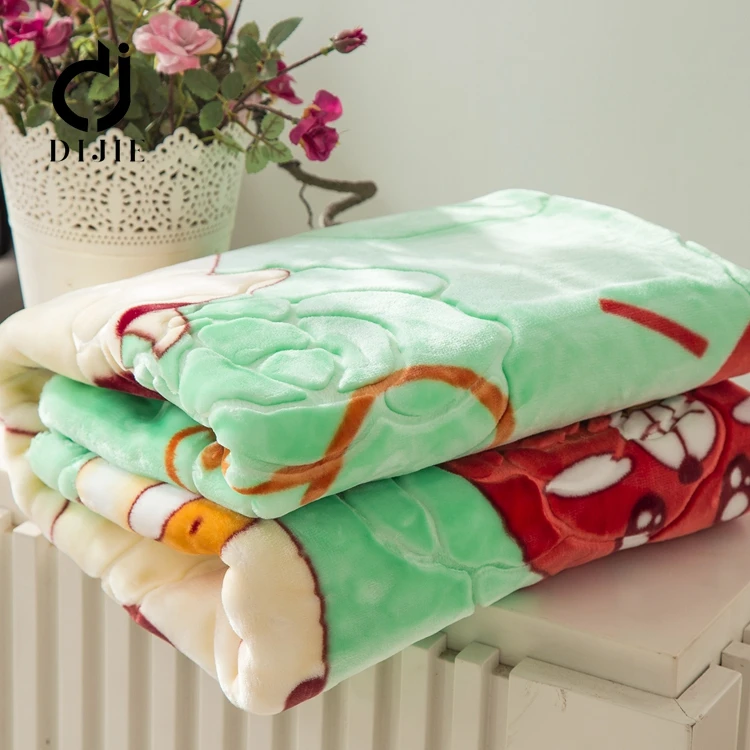 China 100 polyester printed flannel fleece high quality baby animal printed minky blanket for baby