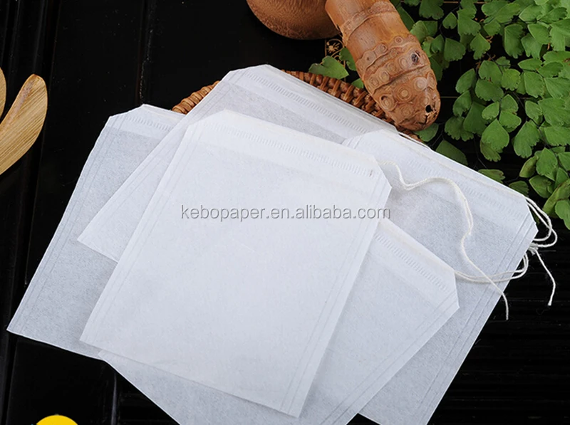 Empty tea bag with string