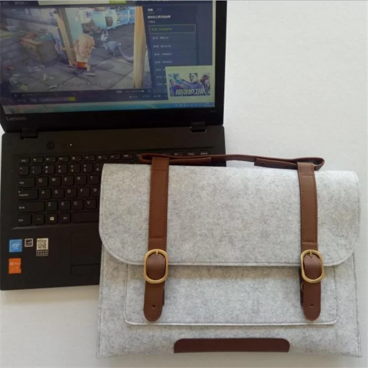 felt Briefcase Bag with Handle for Macbook 15