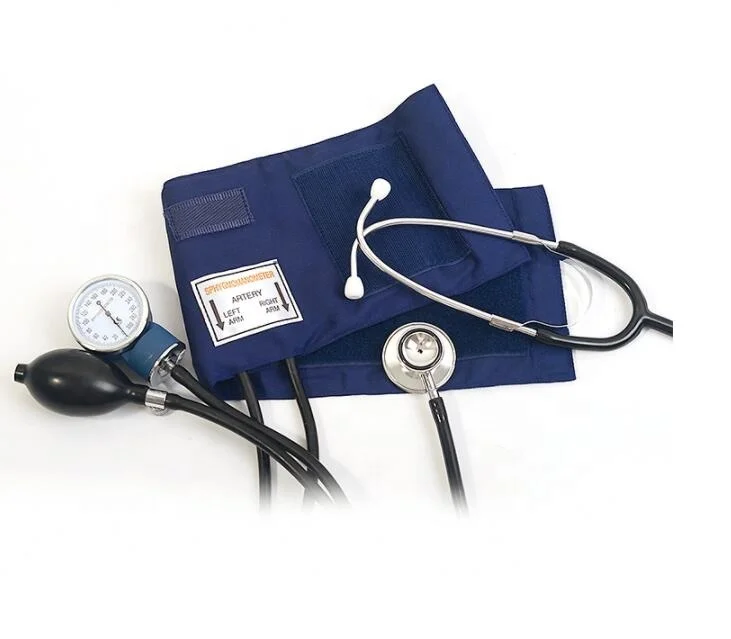 portable aneroid Sphygmomanometer  and single head stethoscope for homecare or clinic
