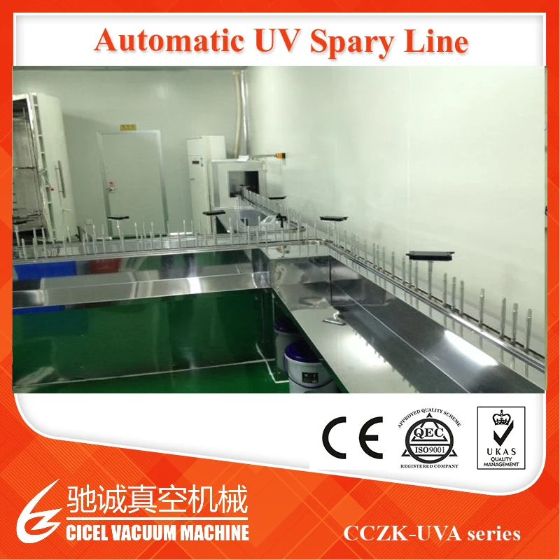 Dustfree UV Paint Automatic Coating Machine/Helmet Visors UV Spray Film Vacuum Metallizing