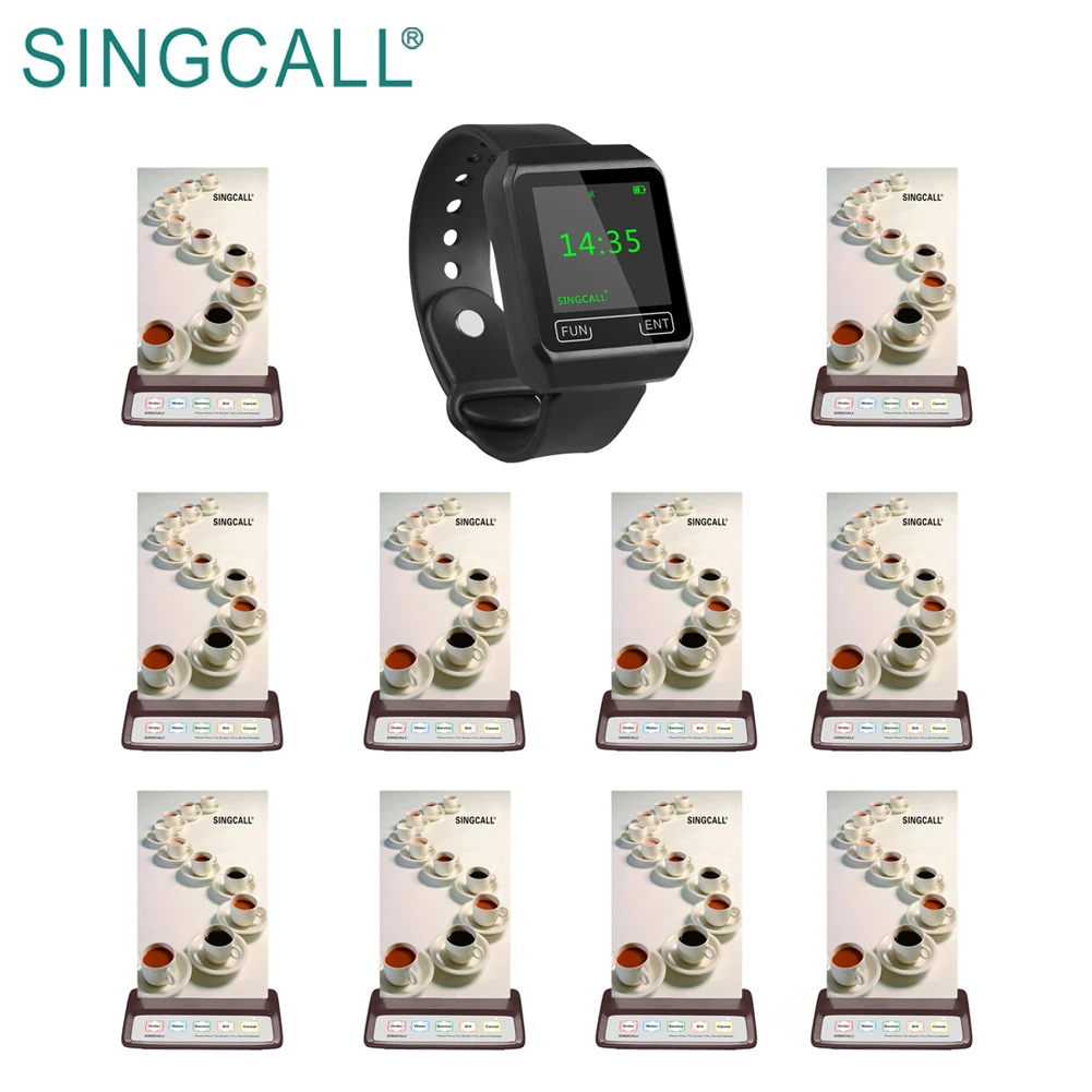  Пейджер SINGCALL с 5 кнопками беспроводная система вызова