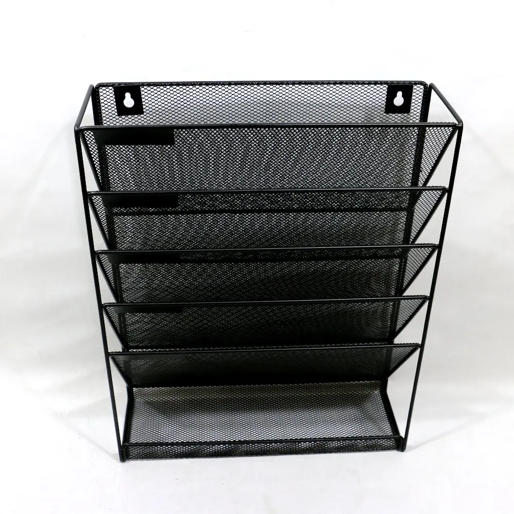 Wideny Office school household storage document wire metal mesh wall mount mounted hanging file organizer for office holder