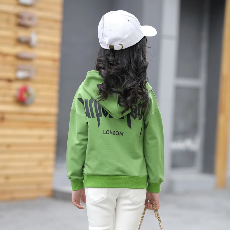 
Good Feedback Kids Spring Long Sleeve Hooded Shirt Printed Girls Hoodies 