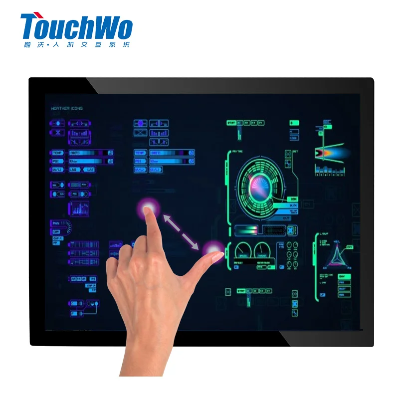 17 inch full hd 1280*1024 open frame embedded industrial touchscreen monitor / all-in-one touch screen panel pc laptop computer