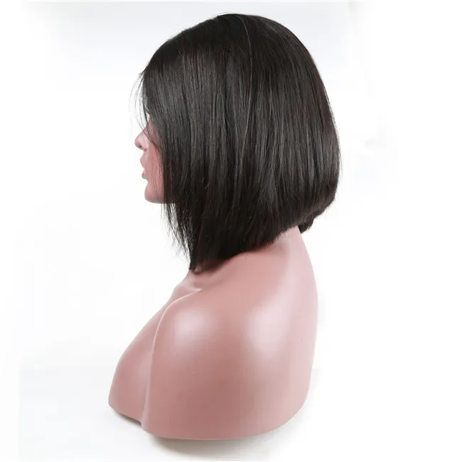 Virgin Malaysia straight Bob hairstyle lacefront wig human hair
