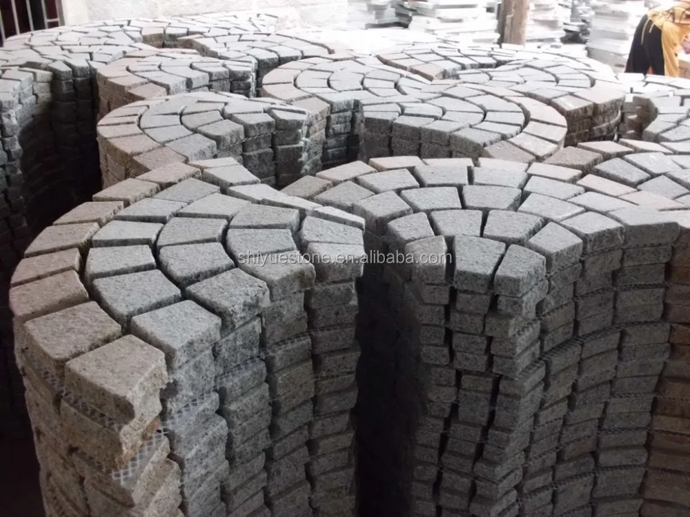 G603 Flamed Cobble Round Paving Stone