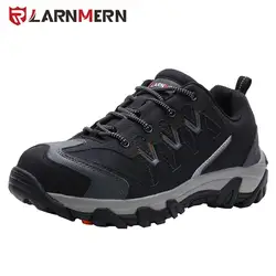 LARNMERN brand high quality durable industrial and woodland work shoes,steel cap and rubber sole sport safety shoes