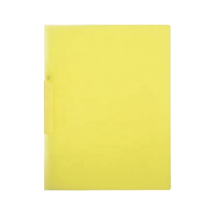 A4 Translucent Plastic PP Clip File Folder with Swing Clip