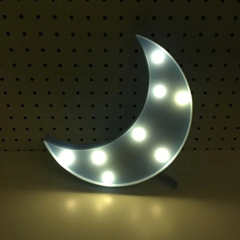 Moon Light Moon Shaped  Marquee Sign Desktop Light For Party Supplies Decoration Table Lamp Moon  Night Light
