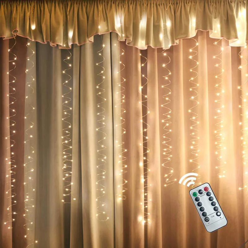 8 Modes Switch USB Copper Wire String Light With remote control Christmas fairy For Wedding/Party/Curtain/Garden