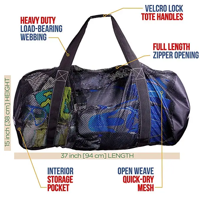 
Premium mesh Beach Bag 2021 new Folding Sport Luggage Scuba Diving Bag 