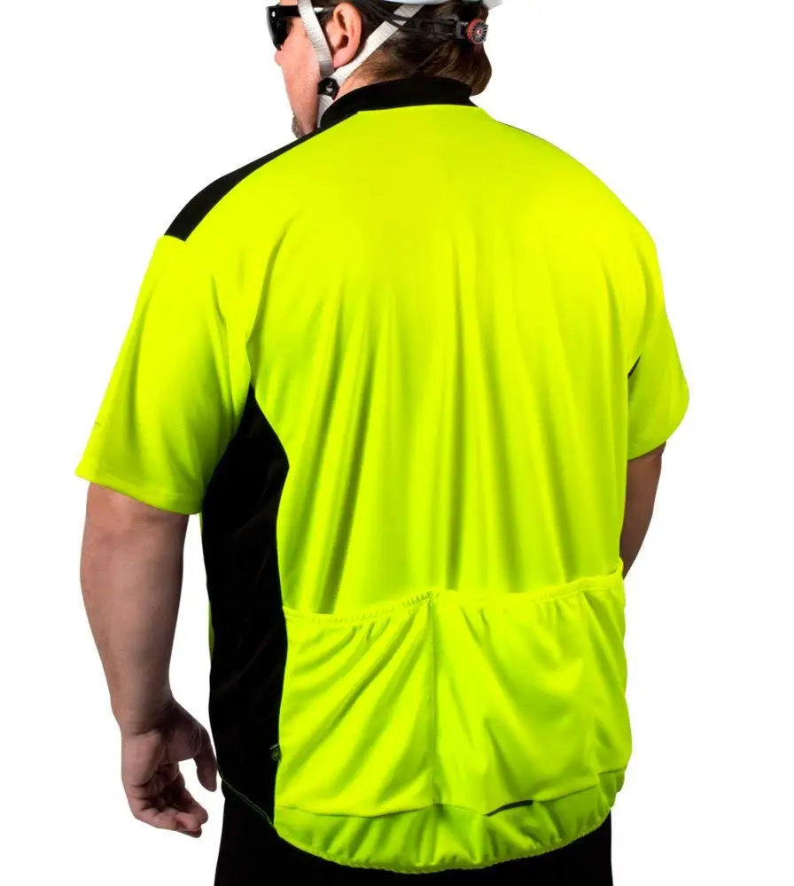 Colossal Big Guy short sleeves mens plus size full powerband cycling light green jersey