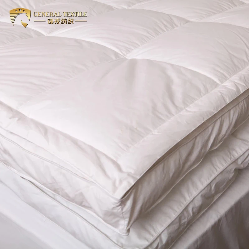 Hotel Supplier White Feather Down Hotel Microfiber Mattress Topper