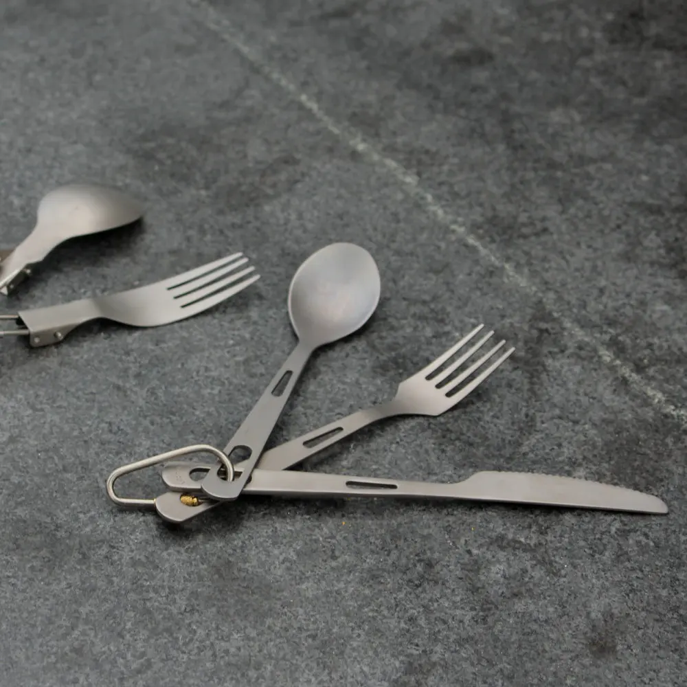 Titanium Knife Fork Spoon  for Home Use / Travel / Camping