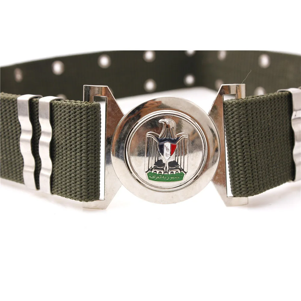 army green double hole men belts military tactical belts fashion nylon material cosplay alloy metal buckle with eagle