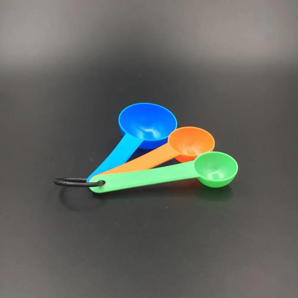 good quality 3 in 1 plastic measuring round spoons