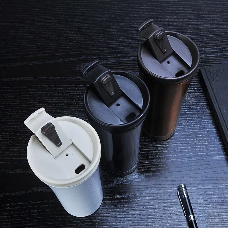 Amazon hot sale 500ml double wall vacuum insulated stainless steel coffee mug travel thermos with leakproof lid