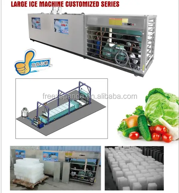 30 ton snow ice block tune freezing moulding making machine to make commercial industrial ice block sold in nigeria botswana