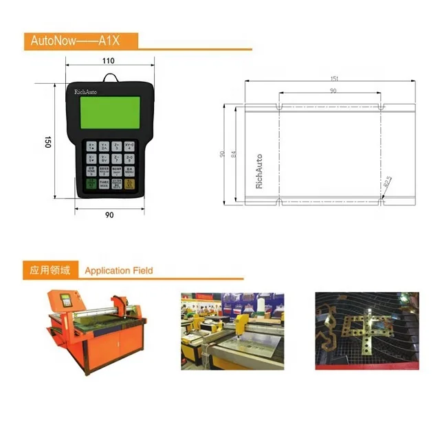 New RichAuto Plasma Cutting machine CNC Controller A12e  A12S  Handle DSP remote Controller For CNC Router A1x Machine