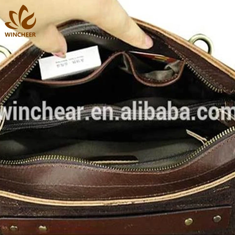 New arrival small size handbags dual round straps men executive shoulder bags secret compartment briefcase