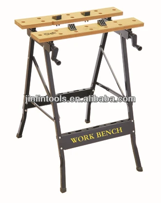 
300LBS capacity portable folding work bench,the top is bamboo 