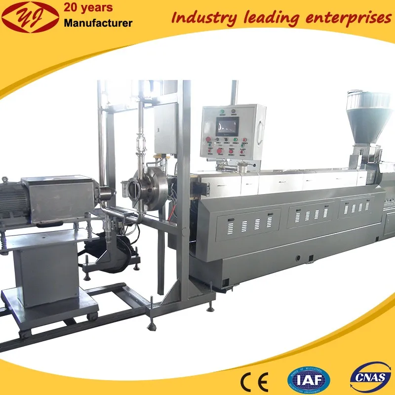 Twin screw extruder machine underwater cutting system
