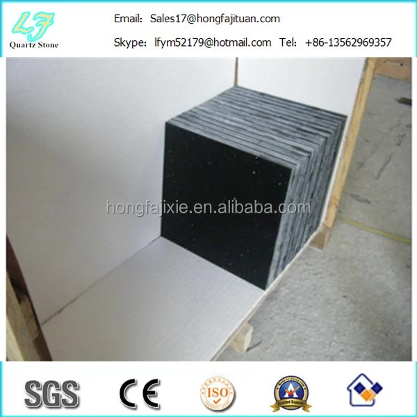 Silestone slab/ black sparkle quartz stone countertops, artificial quartz slabs price wholesale