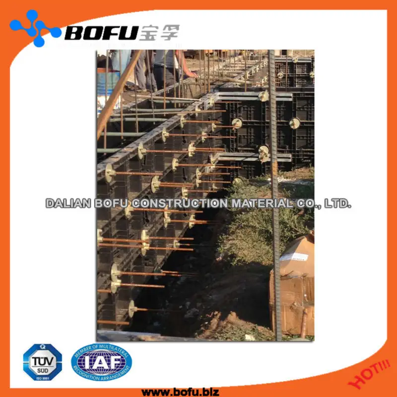 reusable plastic formwork panel for wall