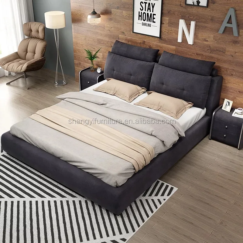 Самые продаваемые товары на alibaba, современная кожаная кровать большого размера