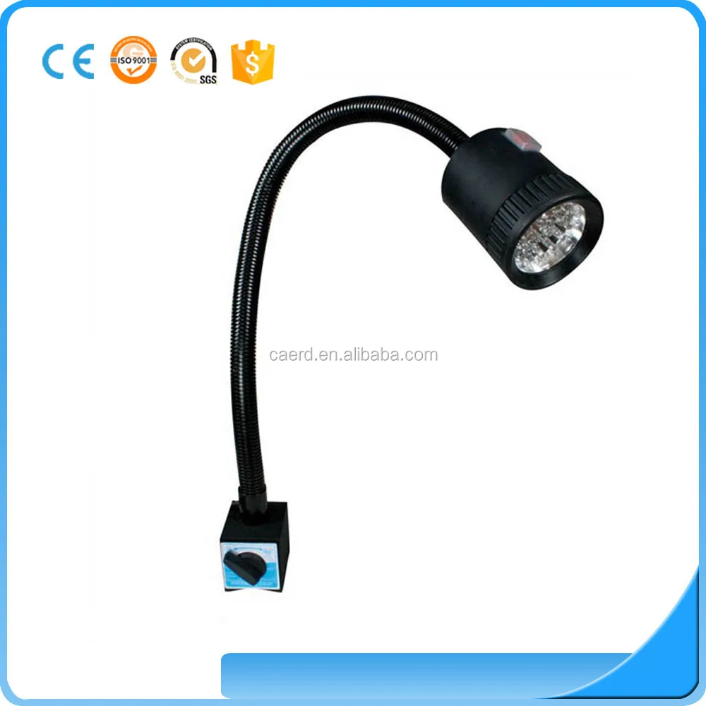 Светильник для станка, водонепроницаемый, с гусиной шеей, Светодиодная рабочая лампа для станка с ЧПУ