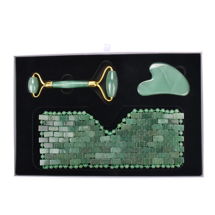 2021 new products aventurine sleeping eye mask with obsidian / blue sodalite / white quartz crystals healing stones material