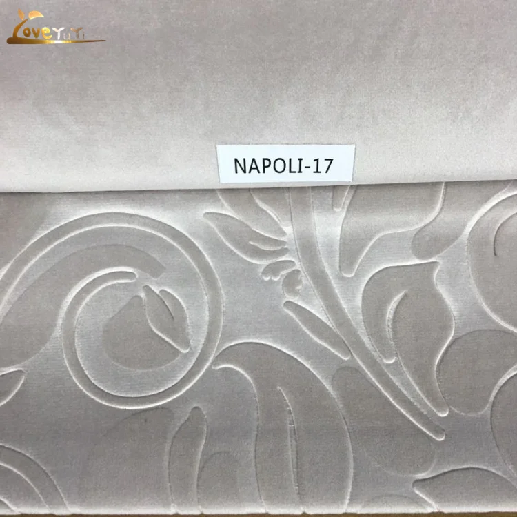 100% Polyester Chinese Embossed Velvet Material Fabric Sofa