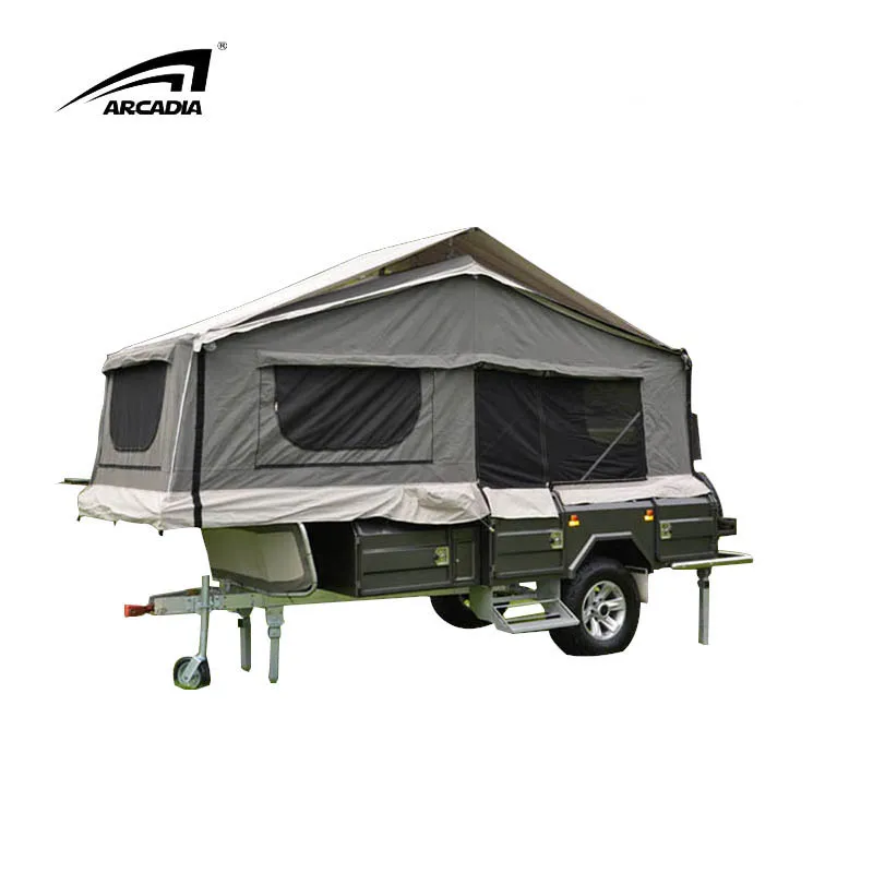 China factory directly sales OEM hard floor soft floor camper trailer top tents