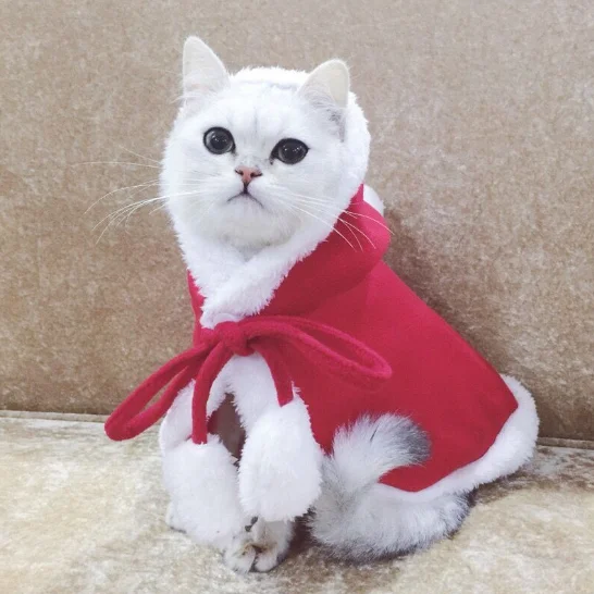 2018 Рождественская одежда для домашних животных/утолщенная Милая шаль из ворса для маленьких собак в продаже