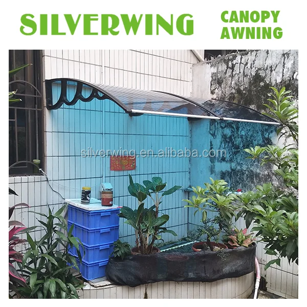 Clear plastic gazebo polycarbonate balcony patio cover canopy for door awnings