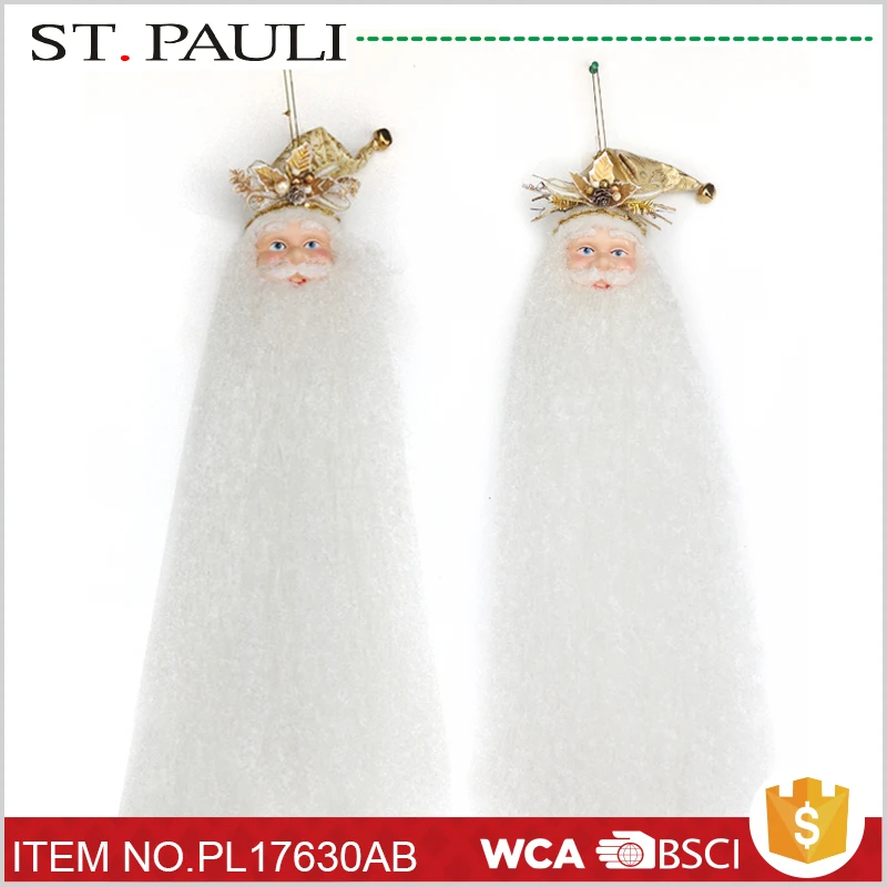 
 Праздник санта-глава двери висят украшения рождественский подарок 2017 с белой длинной бородой  