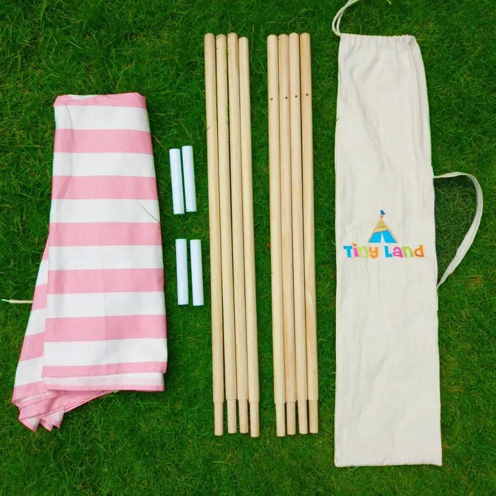 Палатка-вигвам для девочек, палатка для игр в доме и на улице с чехлом для переноски