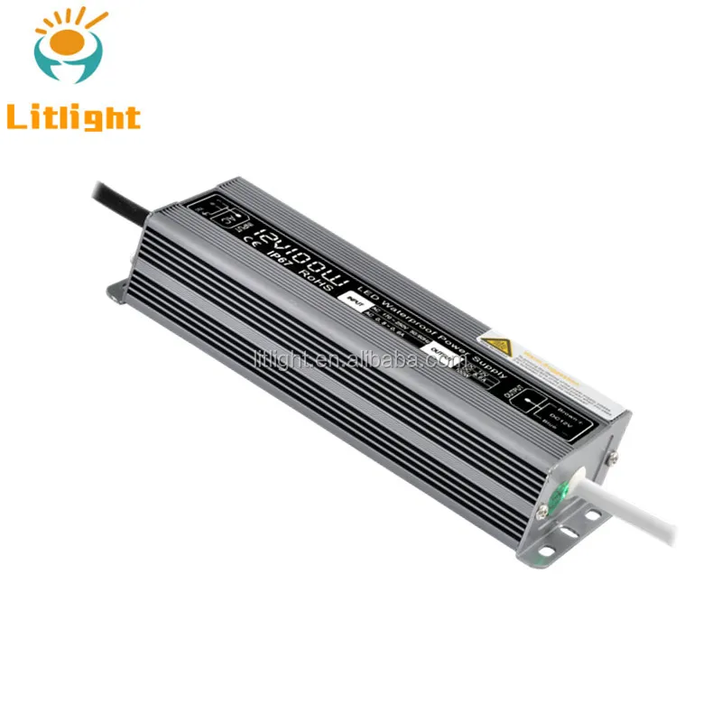 20W 30W 40W 100W waterproof IP67 high power factor constant voltage aluminum 50W Power Supply LED Driver DC12V/24V