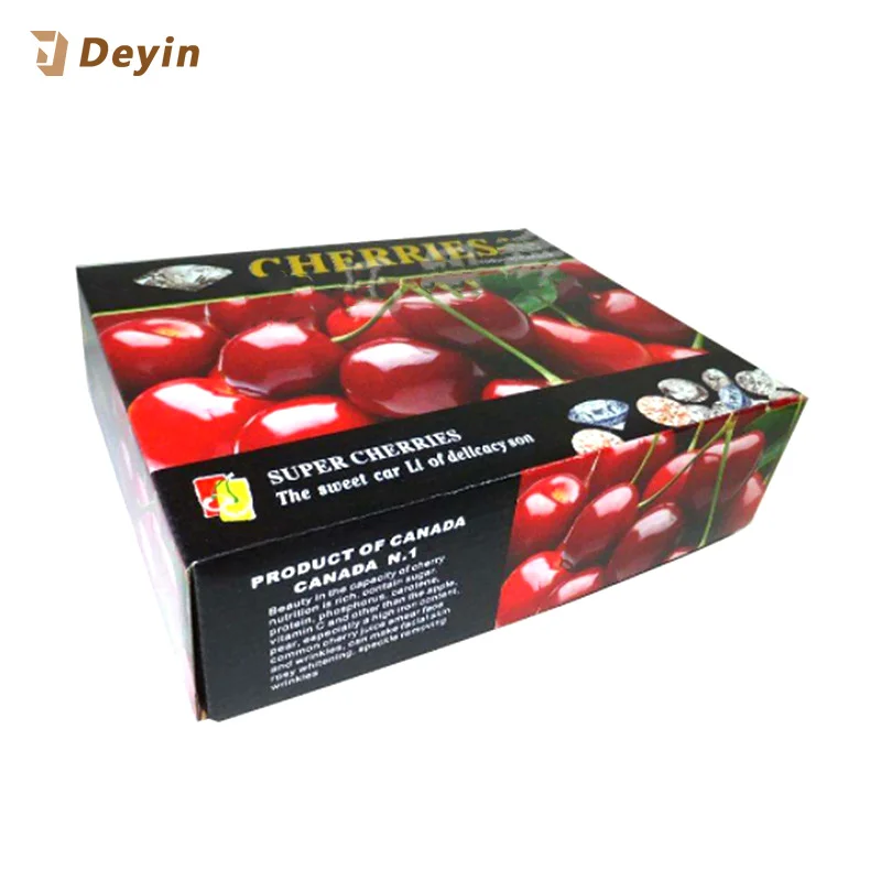 Customized Printed Cardboard Corrugated Carton Box For Fresh Fruits Box Packaging