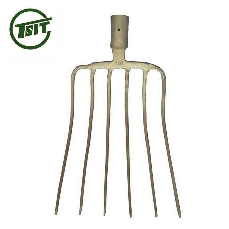 
4 tine fork steel garden farming fork head 