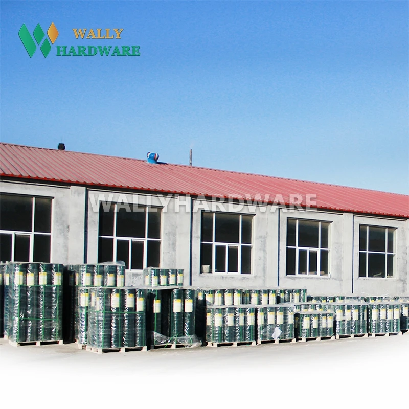 
SRL6005 Green Scroll Top Pvc Plastic Coated Galvanized Twisted Double Loop Woven Garden Wire Fence Fencing 